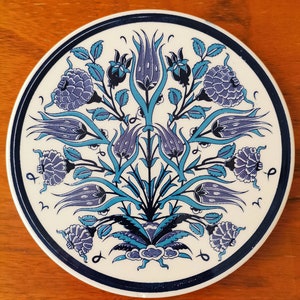 Turkish Ceramic Trivet  for  serving hot dishes  , Pot Trivet , Kitchen Trivet, Table Trivet , Hot Pad, Kitchen Decor ,gift- FREE SHIPPING