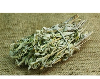 Organic Grey green colour sage leaves  , Herbal Tea ,Smudge Bundle ,Smudge stick,Sage wand ,House Blessings,Energy cleaning ,Meditation