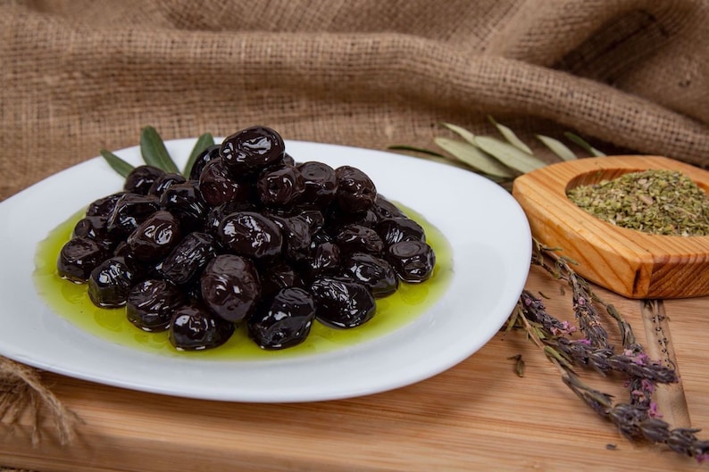 Organic , Natural ,Black Olive ,Fresh foods,Mediterranean snacks,Turkish cuisine,Olives snacks,Appetizer,Tarama,Tapas,400 gr FREE SHIPPING image 4