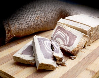 Traditional Halva With Cacao,Tahini Halva w /Cocoa,Gourmet Taste,Sesame Sweet Dessert,Turkish Dessert,Snack,Vegan,Gluten Free,400gr-FREE SHP