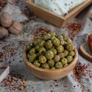 Organic  Halhali Crushed Green Olives,Crushed Green Small Olives,Halhali Olives,Gourmet Product,Special Taste,Vegan, Snacks-FREE SHIPPING