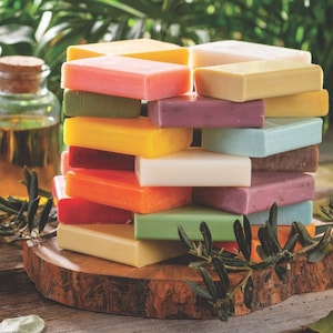 Handmade Soap Bars,Essential Soap,Argan oil/Ylang Ylang/Green Tea/Grape Seeds/Orchid/Mandarin/Eucalyptus/Syringa /Linden, Set of 4 pcs