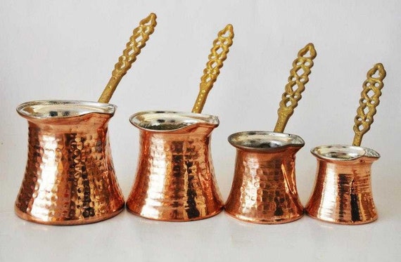Cafetera de cobre martillada a mano Cafetera turca | Etsy México