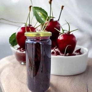 Homemade Sugar free Cherry Jam,No sugar Sour Cherry Jam,Diabetes Friendly,Zero Sugar Sour Cherry Jam ,Vegan,Gluten Free -10,23oz-FREE SHPMNT