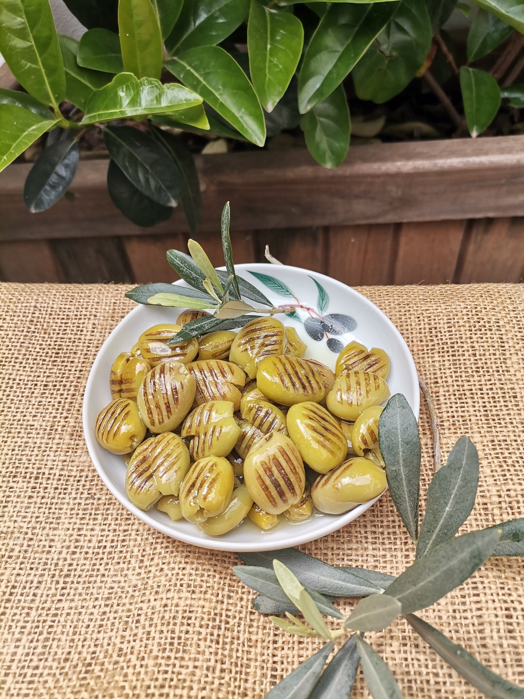 Organic Grilled Green Olives, Gourmet Foods ,special Taste