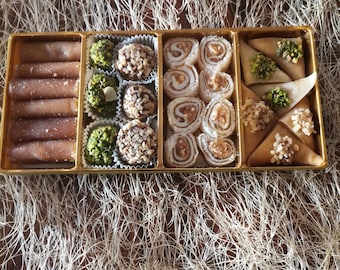 Handmade Turkish Delight Assortment: Vegan Energy Bites, Nut Coated Date Balls - Free Ship