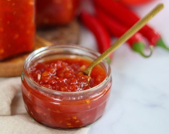 Homemade hot pepper jam, All Natural hot pepper jelly - 9,88 oz/jar –FREE SHIPPING