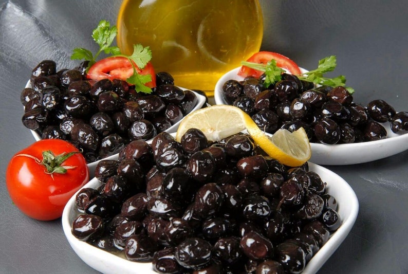 Organic , Natural ,Black Olive ,Fresh foods,Mediterranean snacks,Turkish cuisine,Olives snacks,Appetizer,Tarama,Tapas,400 gr FREE SHIPPING image 2