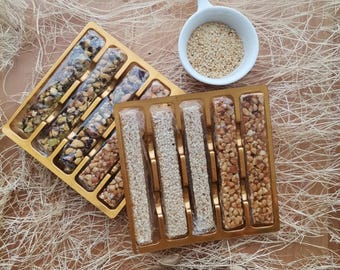 Nut Crunch Bar, Pistachio Peanut Sesame Croquant, Healthy Snack Gift Box