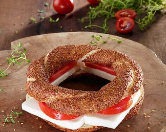 Turkish Simit: Sesame Bagel, Traditional Savory Bread