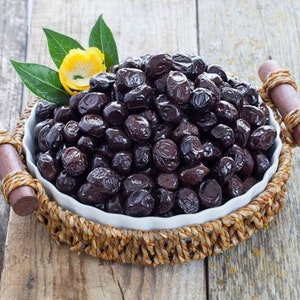 Organic , Natural ,Black Olive ,Fresh foods,Mediterranean snacks,Turkish cuisine,Olives snacks,Appetizer,Tarama,Tapas,400 gr FREE SHIPPING image 1