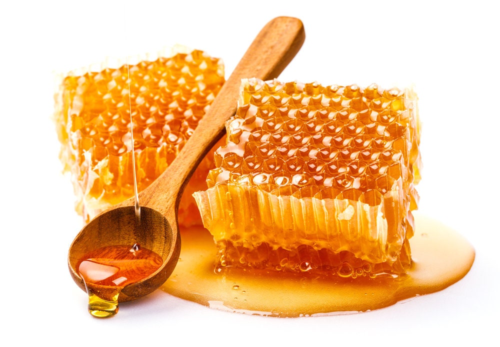 Raw Organic Comb Honey ,All Natural Pure  Honeycomb, Eco Gift ,450 gr-FREE SHIPPING