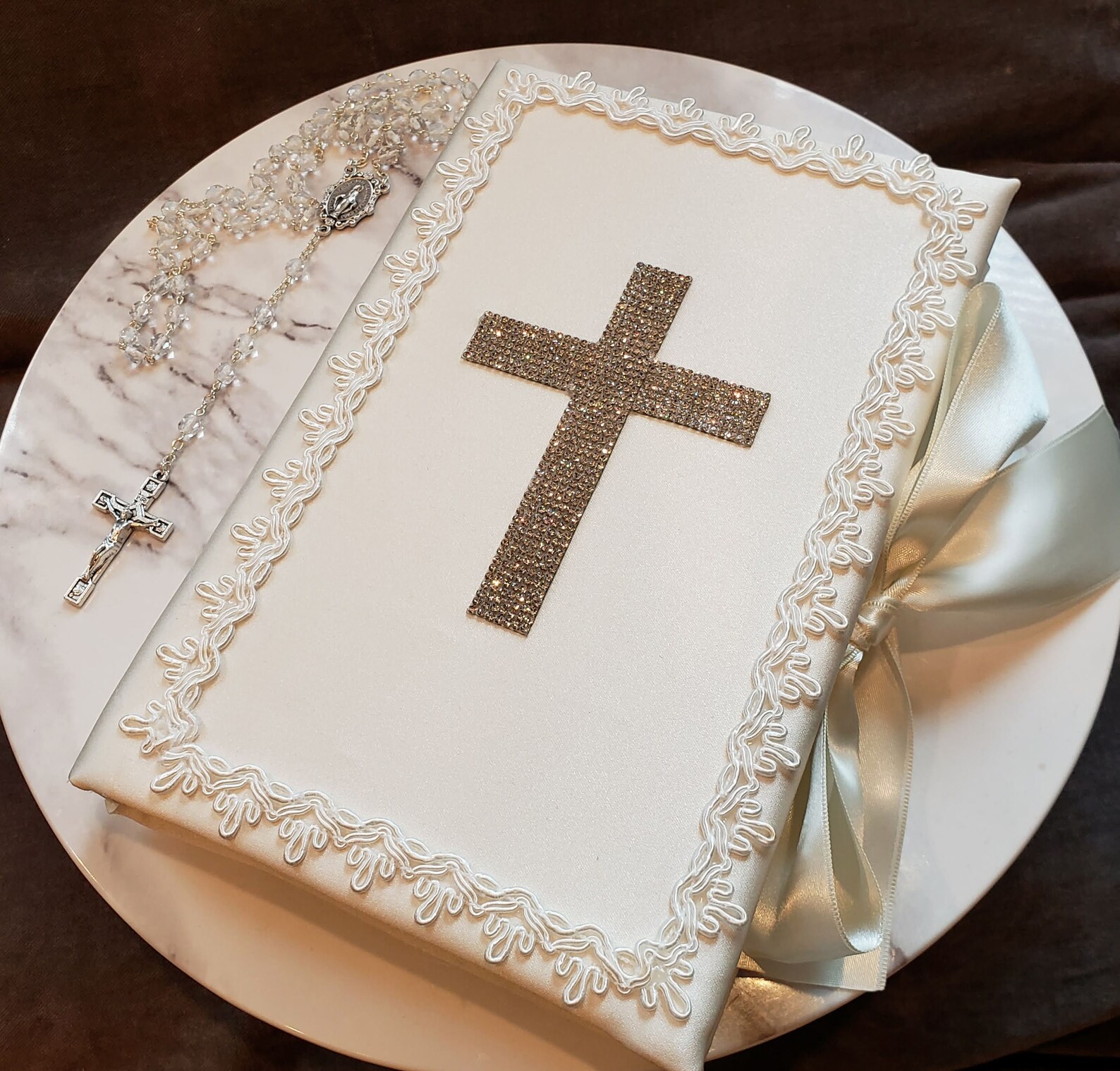 Wedding Gift Holy Bible Ivory Catholic Bible and Rosary Etsy
