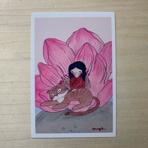 Lotus Tiger Art Print