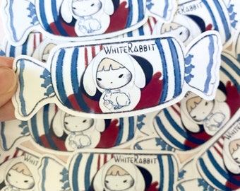 White Rabbit Candy Sticker