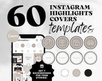 60 Neutral Instagram Highlight Cover Templates Minimal - Etsy