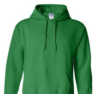 Green plain hoodie top