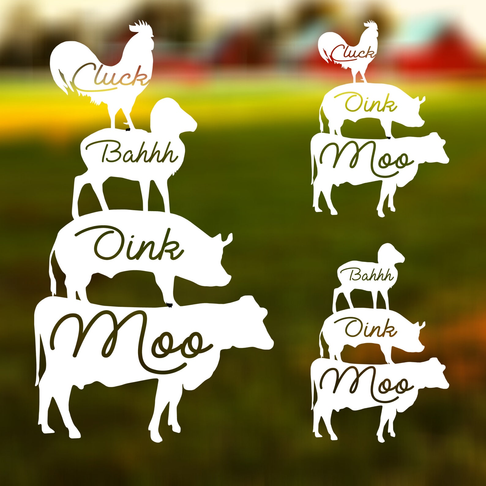 Farmhouse Style Decal Farm Animals Chic Farmhouse Etsy UK