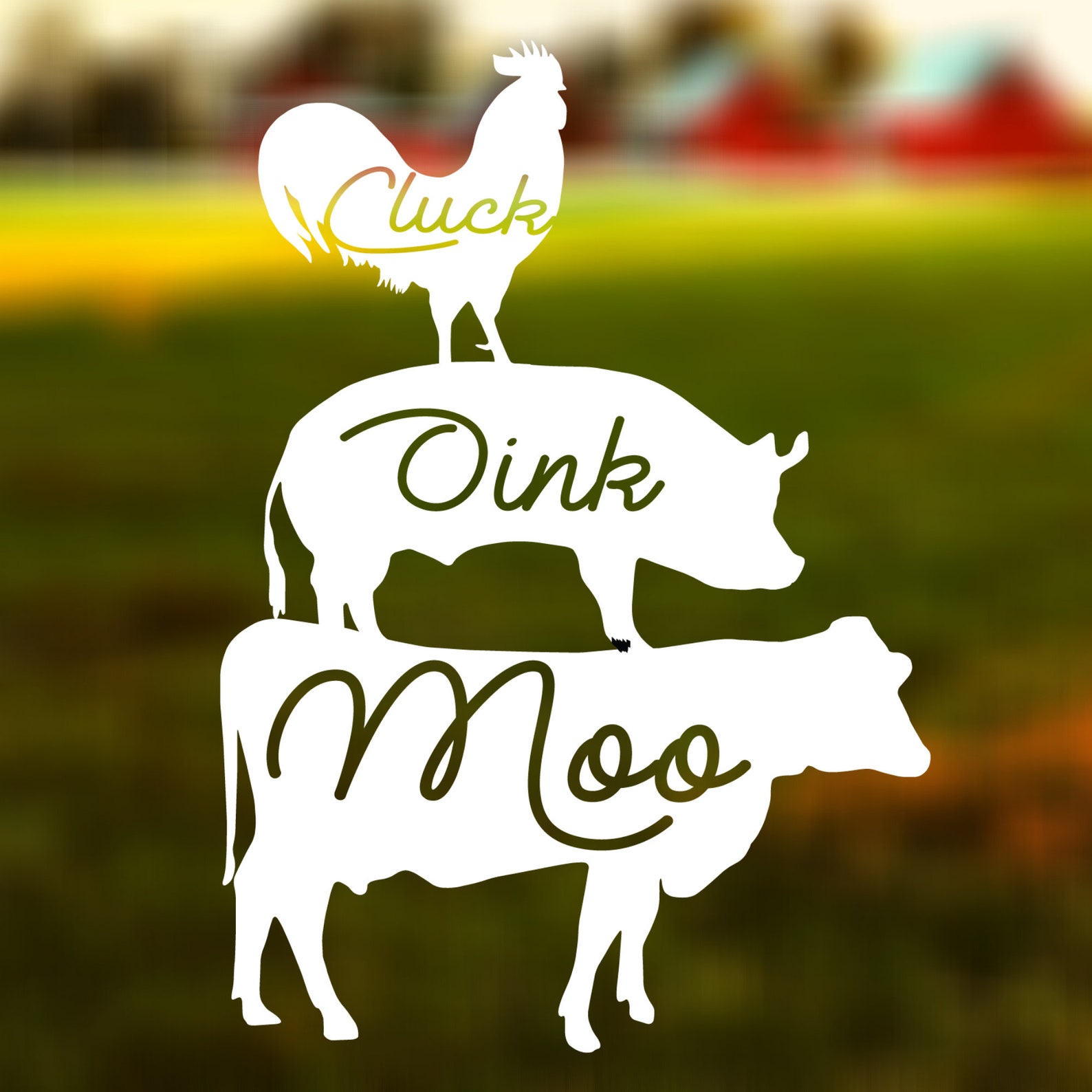 Farmhouse Style Decal Farm Animals Chic Farmhouse Etsy UK