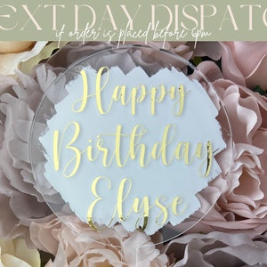 Personalised Round/Hexagon Acrylic Cake Topper