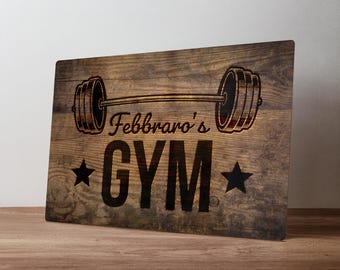 Personalised Home Gym Sign – Custom Metal Motivational Wall Art – Garage Gym & Bodybuilding Decor in A5, A4, A3