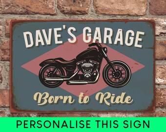 Motorbike Sign Shed Garage Workshop Door Sign Plaque Wood Fun Personalised Name Motorbike Sign Shed Garage Workshop Door Sign Plaque Wood Fun Personalised Name