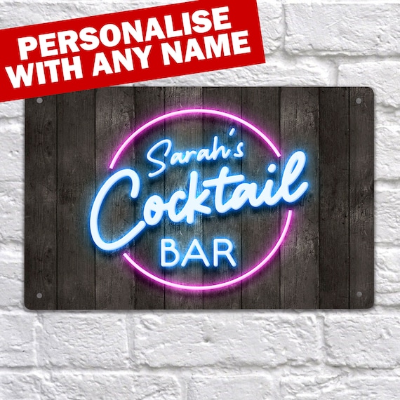 Personalised Neon Effect Wall Sign Neon Wall Plaque Etsy