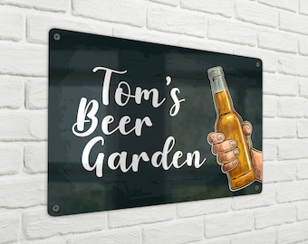 Personalised Beer Garden Sign / Custom Garden Bar Sign / Wall Decor / Custom / Metal Garden Sign / Gift