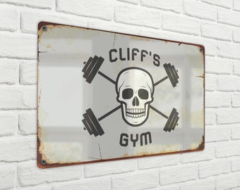 Gym Sign / Metal Fitness Sign / Gym Decor / Personalised Gym Sign / Custom Gym Gift / Workout / Decor