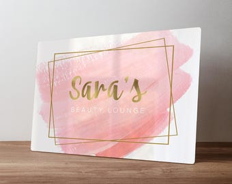 Personalised Beautician Sign – Custom Beauty Salon Wall Decor – Home Treatment Room Art in A5, A4, A3