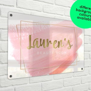 Personalised Beautician Sign / Salon / Beauty Salon Sign / Wall Decor / Metal Sign / Custom