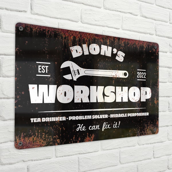 Personalised Workshop Sign / Shed Sign / Woodwork / Personalised Gift / Man Cave / Custom / Gift