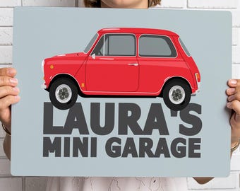 Plaque Enseigne Mini Cooper En Dibond Aluminium - Déco Garage/voiture - France