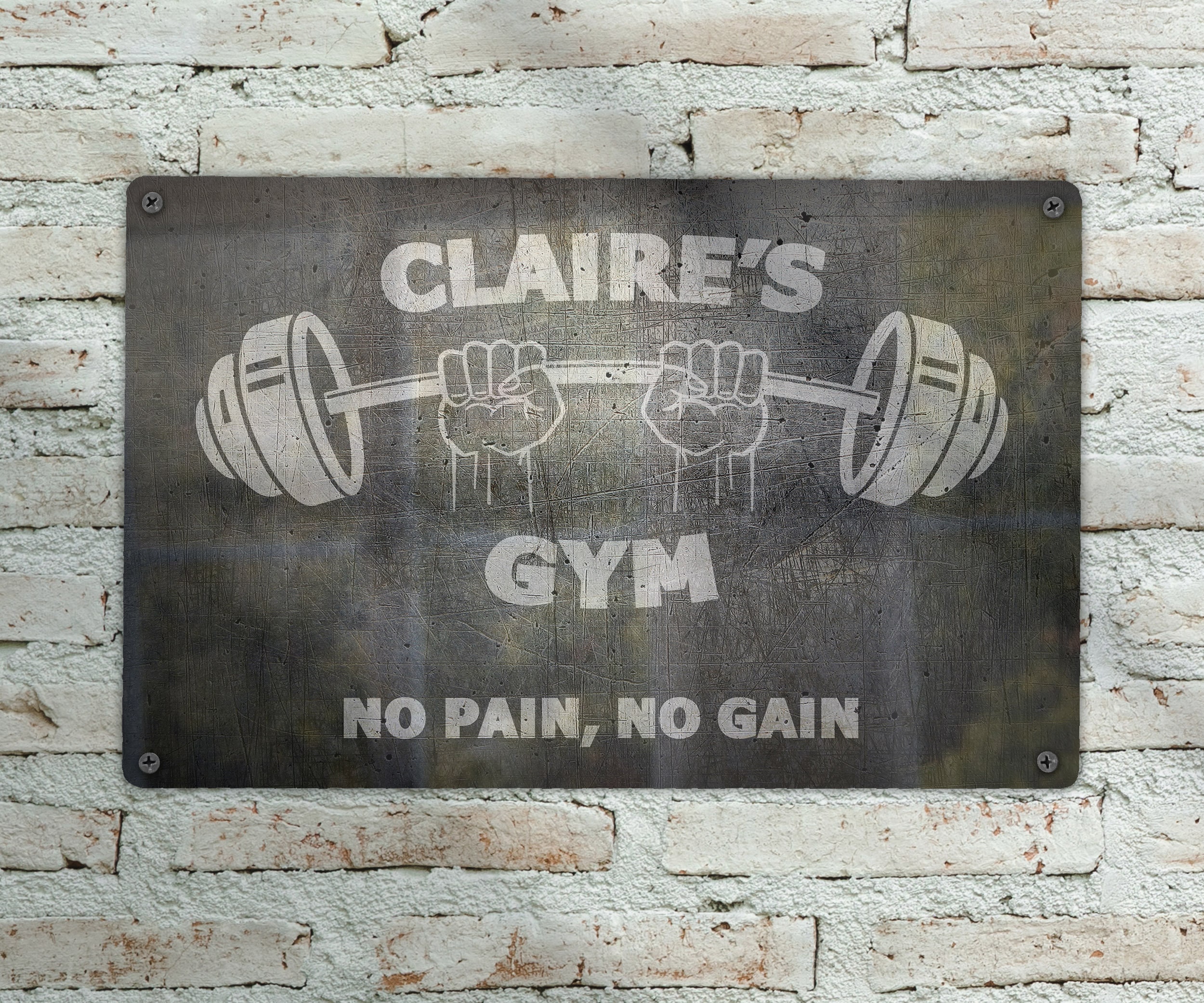 Home Gym Sign / Workout Sign / Motivational Sign / Gym / Metal - Etsy UK
