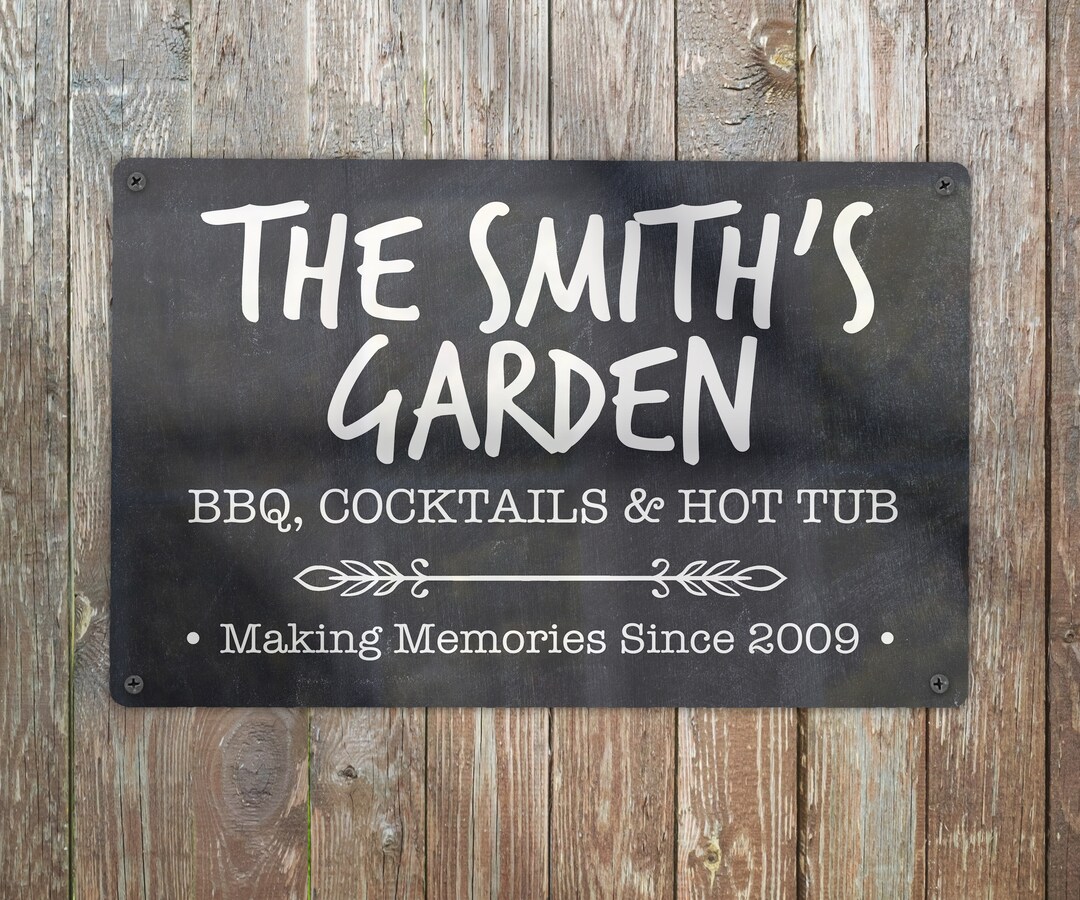 Personalised Garden Sign / Garden Bar Sign / Custom Garden Sign