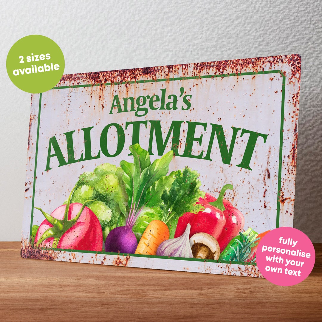 Personalised Allotment Garden Sign – Custom Gardeners Wall Plaque ...