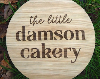 Custom Wooden Business Logo Sign Engraved Market Stall Display Personalised Shop Front Decoration