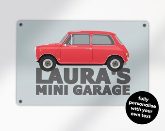 Plaque Enseigne Mini Cooper, déco garage voiture, décoration panneau Plaque Enseigne Mini Cooper, déco garage voiture, décoration panneau