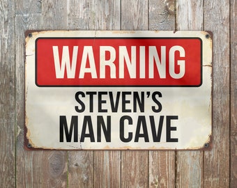 Man Cave Sign / Personalised Gift / Gift for Him / Personalised Wall Art / Man Cave Sign / Wall Decor