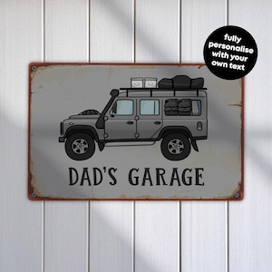 Personalised 4x4 Garage Metal Sign: Off-Road Vehicle Wall Art