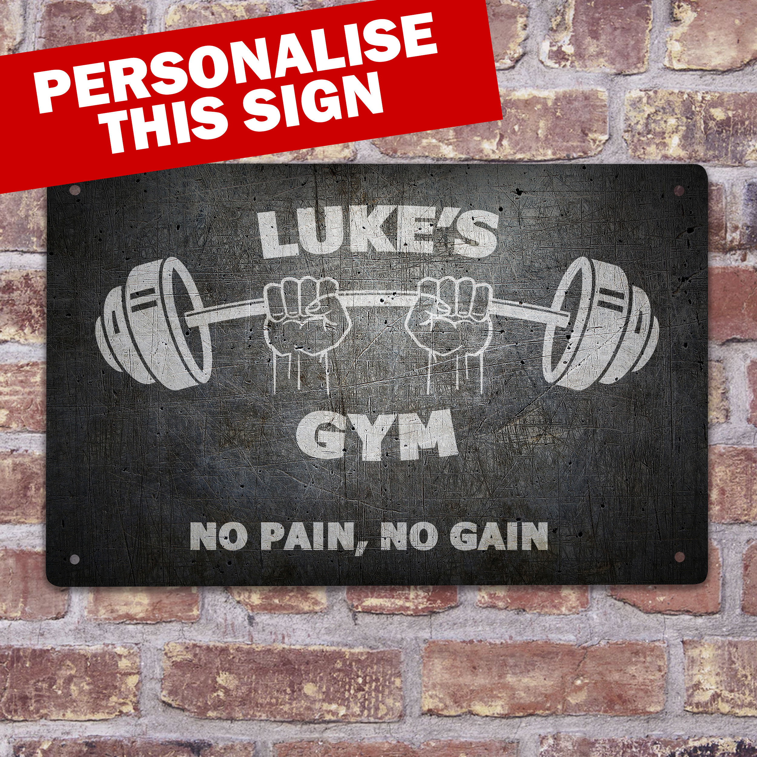 Personalised Gym Sign Workout Sign Motivational Sign Gym Etsy