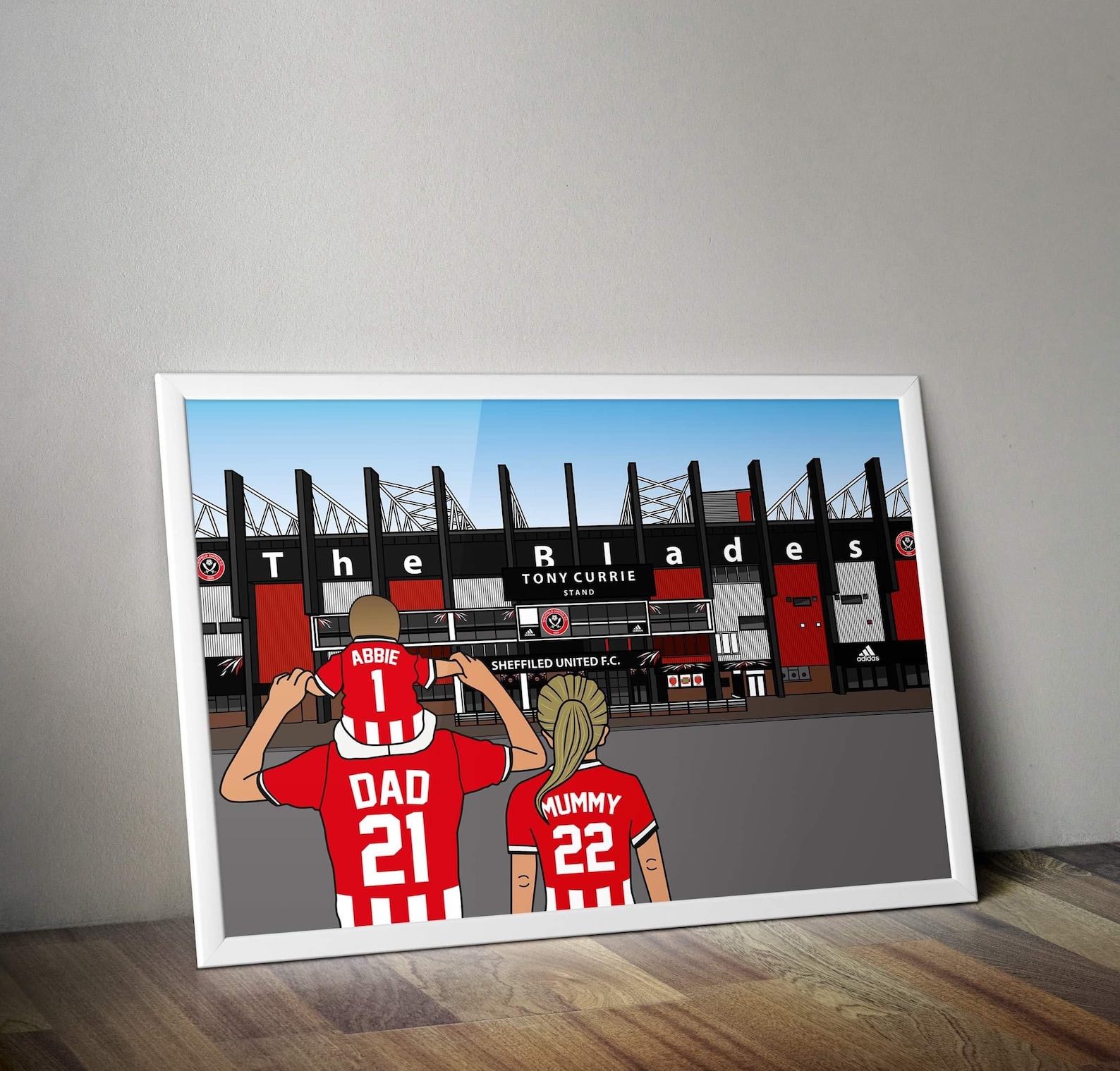 Personalised Sheffield United artwork Etsy
