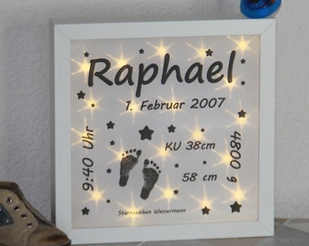 Personalized light picture frame communion light frame light picture birth stars starlight gift