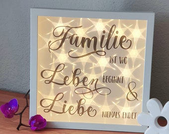 Illuminated picture frame Illuminated frame Illuminated picture also personalized friends stars starlight gift family life love