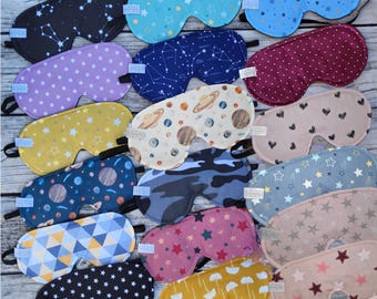 Schlafmaske Schlafbrille Baumwolle entspannt schlafen bei Helligkeit oder Tageslicht Damen Männer Frauen