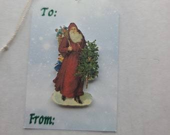 Old Saint Nick Gift Tags