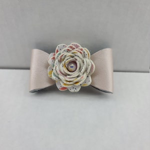 Pastel Sprinkles Bow - Faux Leather