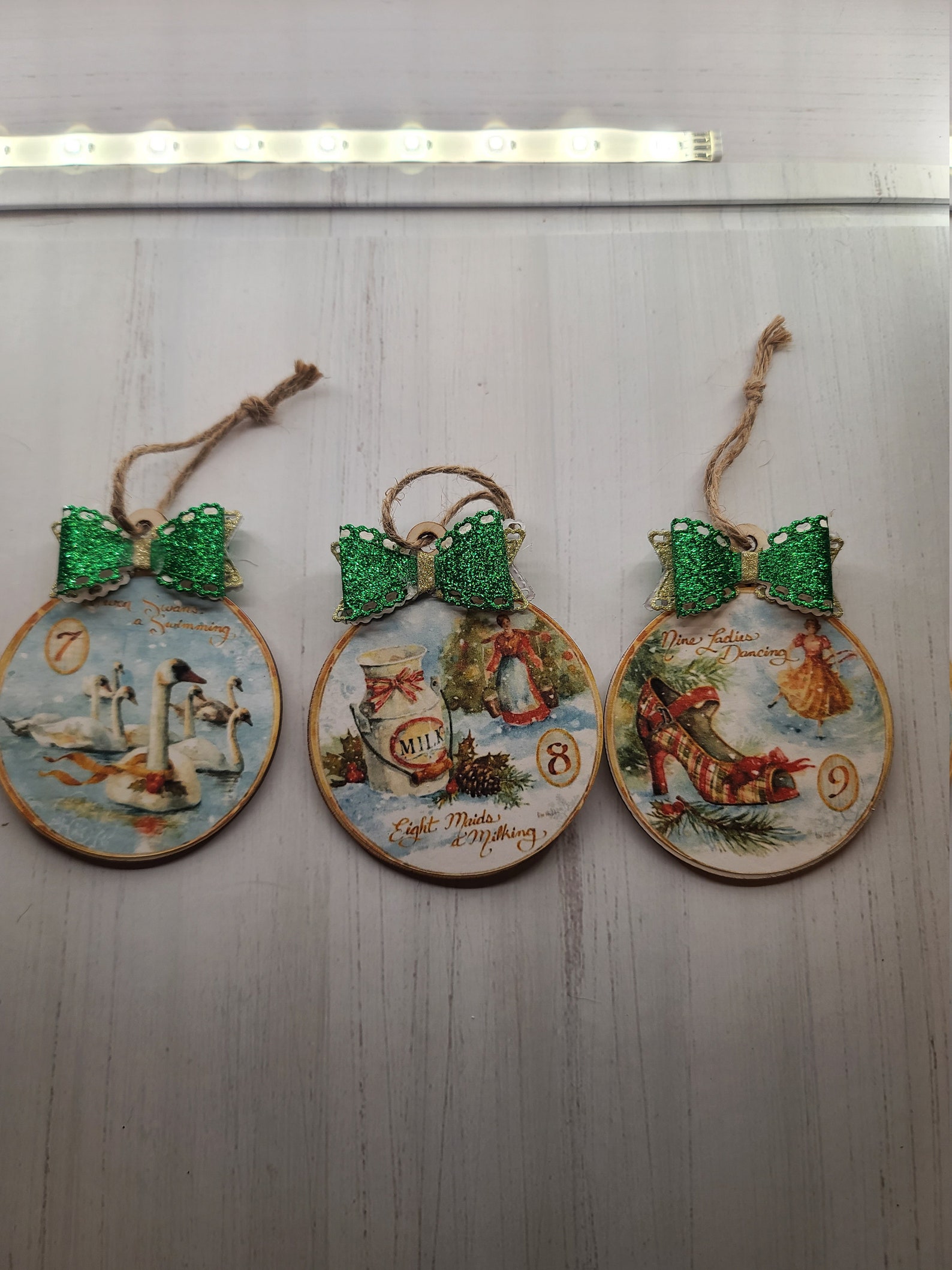 12 Days of Christmas Wooden Ornaments Etsy