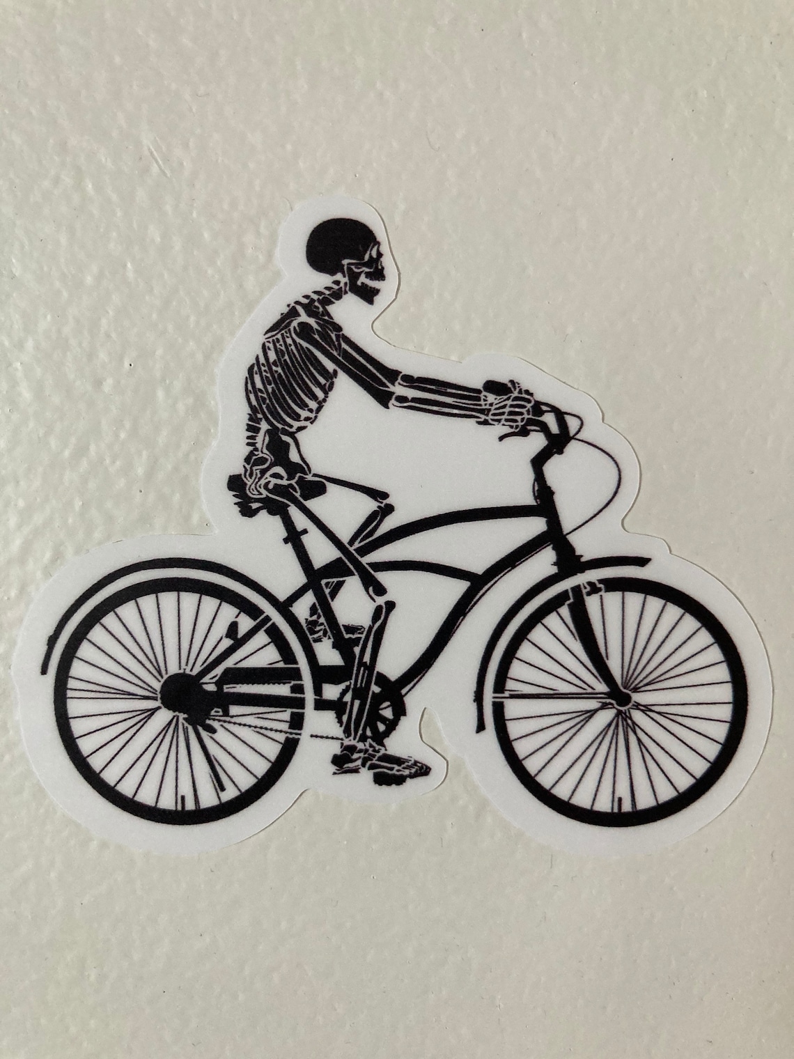 3 Skeleton Riding a Bike Stickers Etsy