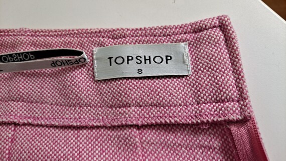 Pink Y2K Topshop A-Line Pleated Skirt - image 4